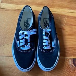 Black platform vans